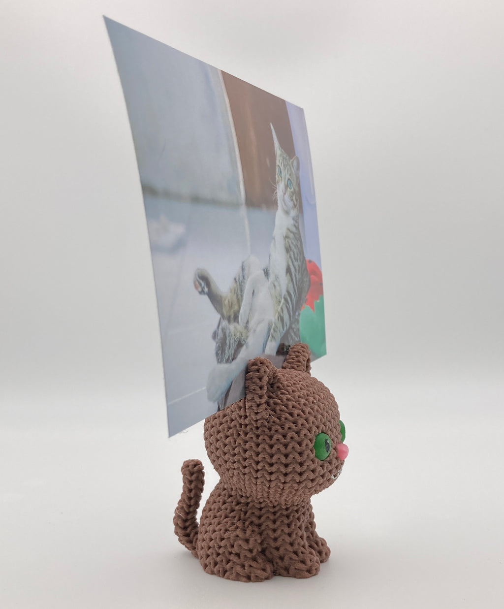 Knitted Kitty Photo Holders